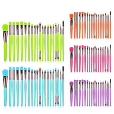 Imagem de Kit 20 Pinceis Profissional Pincel Maquiagem