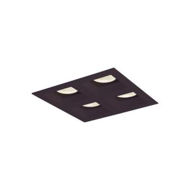 Imagem de Spot de Embutir Newline Flat para 4 Lâmpadas MR16 GU10 Bivolt Preto