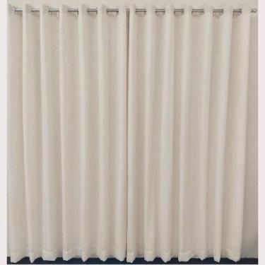 Imagem de Cortina Para Porta Janela Voal Linho Com Forro Blackout 100% Em Tecido