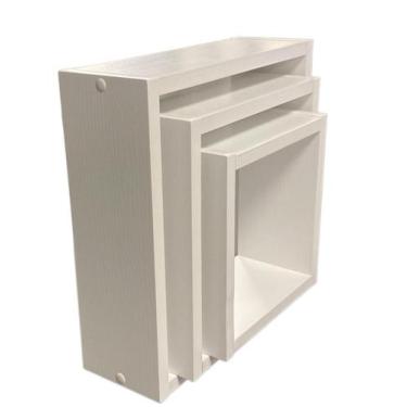 Imagem de Nicho decorativo kit 3 unidades branco - MÓVEISMARKET