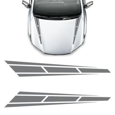 Imagem de Adesivo Capô Faixa Carro Tuning Racing Grafite Genérico - SPORTINOX, T