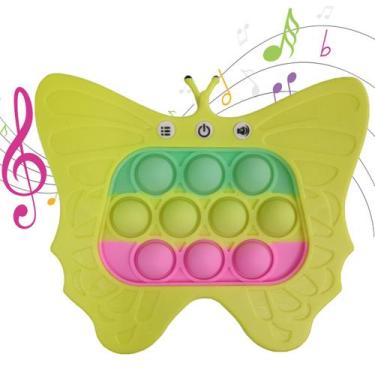 Imagem de Pop It Mini Game Interativo Borboleta Jogo 4 Modos Som Luz Fidget Sens