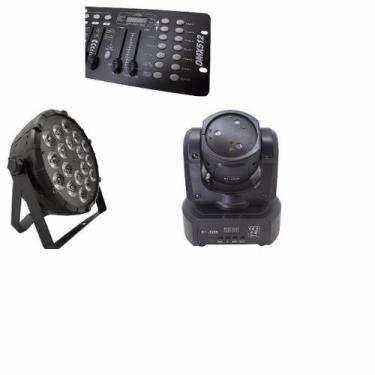 Imagem de Kit 3 Par Led Slim 18X12W Full+3 Laser Beam Rgb 60W +Dmx 512 - One Lig
