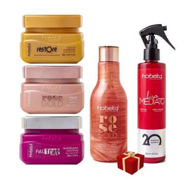 Imagem de Kit Hobety Cronograma Capilar e Liso Imediato 5 Itens