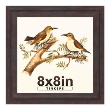 Imagem de Porta-retratos Tinkeps Walnut Brown 8x8 cm em estilo vintage