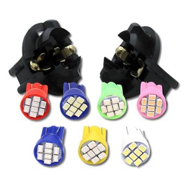 Imagem de 4 Lâmpada Led T10 + 5 T5 Soquete Painel Branco Opala Caravan - Lumi, V