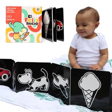 Imagem de Happy Start High Contrast Board Book: Easy to Clean - Hospital Approved - Stands on Its Own - Tummy Time Books - Spanish Books - Spanish Toys - Spanish Baby Books 0-6 Months - Ages 0+ (Español)