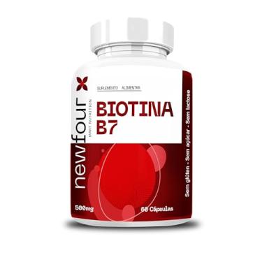 Imagem de Biotina B7 New Four 500mg – 60 Cápsulas | Nutrição Capilar Avançada/Sem Glúten, Sem Açúcar