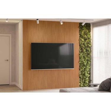 Imagem de Painel p/ Quarto até 85 Pol Modular 2.2 Ripado 219x250cm Nature Fosco - Linea Brasil
