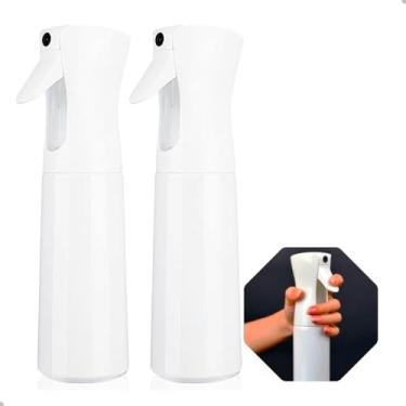 Imagem de Kit 2 Borrifador Spray Pulverizador Profissional, Branco, Plástico, 300ml, Spray de Névoa Fina para Cabelo, Maquiagem, Salão, Jardinagem