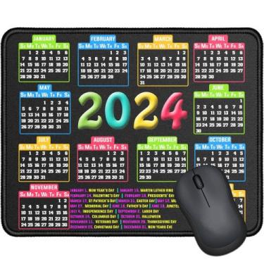 Imagem de Mouse Pad RMYMPMYX com borda costurada 24,4 x 20,1 cm (calendário 2024