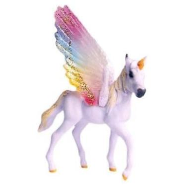 Imagem de Kit de Unicórnios Mágicos, 6 Peças, Miniaturas Decorativas com Asas Coloridas em Rosa, Azul, Verde e Roxo, Brinquedo Colecionável