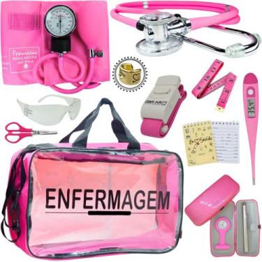 Imagem de Kit Enfermagem Top Cores Premium Completo Estagio - Love Saude, ROSA T