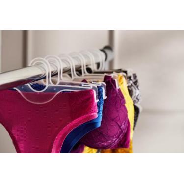 Imagem de Cabide para Lingerie em plástico tam 25,6 cm 3001 kit Ioplast, Natural