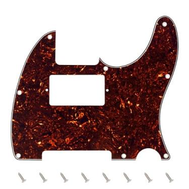 Imagem de Banworks 4 Ply Tele HS/HH Pickguard 8 furos para guitarra elétrica Pickguard placa para USA/Mexican Fender Modern Style Standard Tele Telecaster JT/HB-04 marrom escuro carapaça de tartaruga