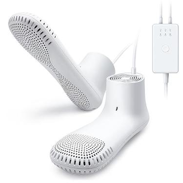 Imagem de Secador de sapatos e desodorizante - Desodorizante aprimorado, secador de botas com temporizador, meias aquecedoras, sem ruído | Fio durável | Plugue EUA