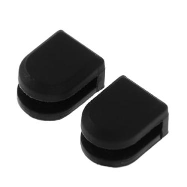 Imagem de MUCKLILY 2 peças de silicone para redução de vibração, capa para toca-discos, almofada de isolamento de som, proteção anticolisão para discos de vinil, fácil instalação para acessórios de toca-discos