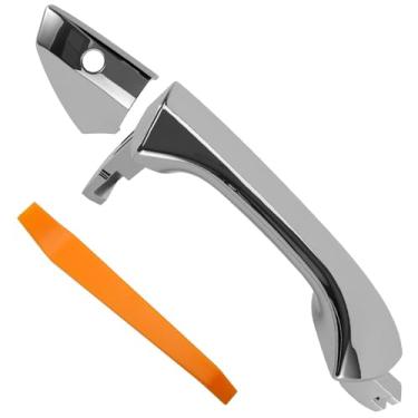 Imagem de Qnbes Maçaneta de porta externa dianteira esquerda com abertura para Honda Accord 2008 2009 2010 2011 2012, maçaneta cromada para motorista externo com tampa de substituição 72181-TA5-A11 72683-TA5