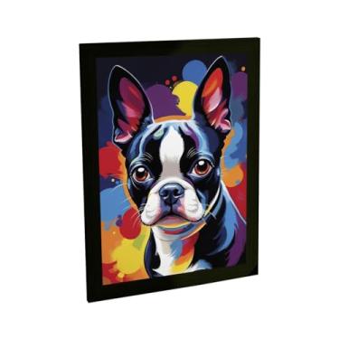 Imagem de Quadro Decorativo Cachorro Ilustração Pop Art Bulldog Decoração Poster Quarto Sala