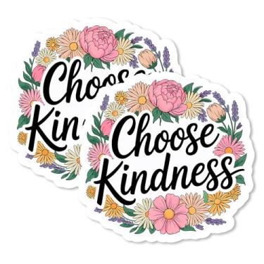 Imagem de Choose Kindness Magnet 10 cm Pacote com 2 dizeres positivos inspiradores – Ímãs decorativos de vinil forte para geladeira armário cozinha escritório – Fofo divertido estética legal durável e lembrança