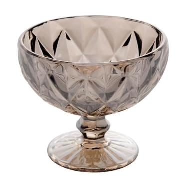 Imagem de Taça de Sobremesa Diamond Vidro 310ml 1 peça Fumê Espelhado