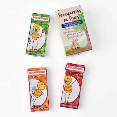 Imagem de Pacote de 3 cajitas de Semillitas de Dios - (Mini Versículos da Bíblia em Espanhol) Mini mensajitos com distintos diseños llamativos alusivos a un versículo que traerá paz y fortaleza. (CAJITA #1)