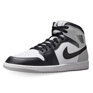 Imagem de Tênis masculino Air Jordan 1 Mid (branco/cinza fumê claro/preto), Branco/cinza fumê claro/preto, 41