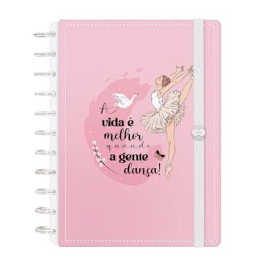 Imagem de Caderno de Disco Inteligente Iscool G+ Voalá Romantic Dança Rosa