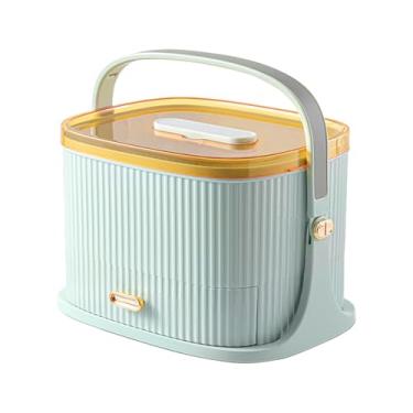 Imagem de oshhni Organizador de medicamentos, caixa de remédios, armário, caixa de armazenamento multifuncional, de primeiros socorros para viagens, escritório, casa, Verde