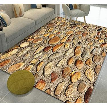 Imagem de Tapetes de área 3D Tapete tridimensional de paralelepípedos antiderrapante macio lavável tapete para sala de estar quarto tapetes de corredor A-120 * 160cm (Cor: E, Tamanho: 200 * 300cm)