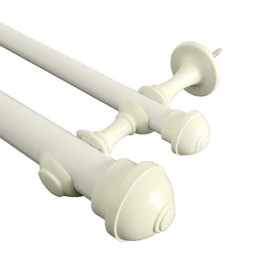 Imagem de Varão de Cortina Grosso Duplo 28/19mm (Grosso/Fino) Metal Kit Completo Diversas Medidas Cores(PALHA,3,00M)