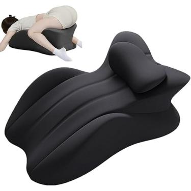 Imagem de Travesseiro ergonômico propenso a cunhas, travesseiro de cama para sentar, costas, pescoço e alívio da dor nas pernas, antironco, ideal para massagem, leitura, sono, desbloquear postura sexual
