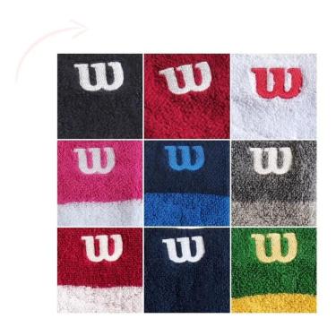 Imagem de 10X Par Munhequeira Wilson Atoalhada Pulso Tênis Basquete S