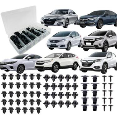 Imagem de Kit 70 Presilha Grampo Para Carros Honda Crv Hrv Civic City - Bbacomer