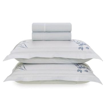 Imagem de Jogo Cama King 300 Fios Karsten Lise Azul