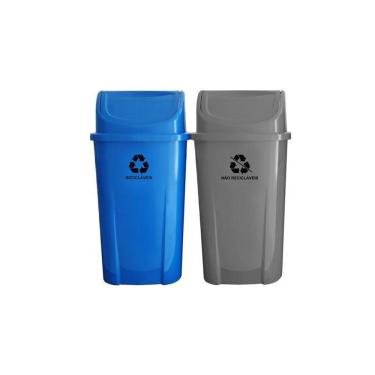 Imagem de Lixeira 60,0L Coleta Seletiva Basculante C2