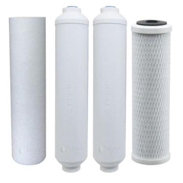 Imagem de Kit Refil FIltro Consumo 4 Estágios ICF + Alcalinizante - Fdma Filtros
