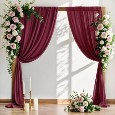 Imagem de Tecido drapeado para arco de casamento MLMW Christmas 2 painéis cor de