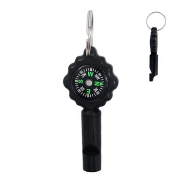 Imagem de Bússola de sobrevivência – Apito de bússola de navegação integrada, ferramenta de som de bússola de segurança | Equipamento de bússola durável para caminhadas, apito de bússola à prova d'água para