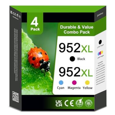 Imagem de Cartuchos de tinta 952XL pacote com 4 (1preto/1ciano/1magenta/1amarelo) substituição para tinta 952 952XL para OfficeJet Pro 7740 8210 8216 8218 8710 8720 8725 8727 8728 8740 8740 8740 5 871