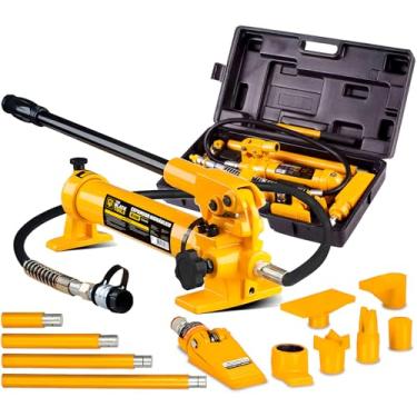 Imagem de Esticador Expansor Hidráulico 4 Toneladas TEH400 The Black Tools – Curso 158mm, Extensão 330mm – Funilaria Automotiva com Cunha e Alongadores