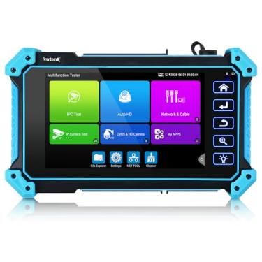 Imagem de Rsrteng Testador de câmera IP 8K 32MP 4K 12MP, monitor de vídeo IPC-5100 Plus 8MP AHD CVI TVI CVBS 4K HD, tela sensível ao toque IPS de 5,4 polegadas, compatível com testador IPC POE PTZ W-i-F-i RS485