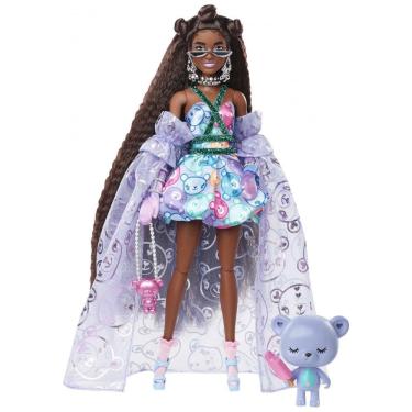 Imagem de Boneca Barbie Extravagante com Vestido Estampada e Pet de Estimação