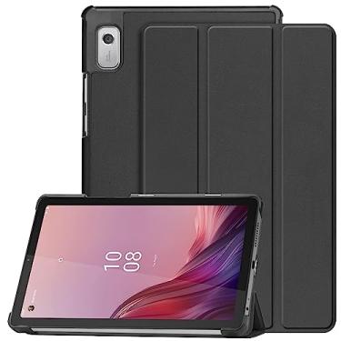 Imagem de USTIYA Capa para Lenovo Tab M9 TB-310FU, Cubierta de Cuero, Protector de PC + PU (Preta) (Preta)