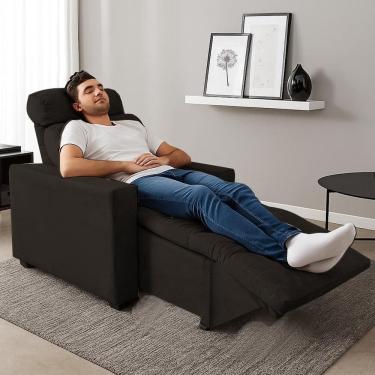 Imagem de Poltrona Cadeira Do Papai E Mamãe Reclinável Retrátil Para Sala De Descanso Madri Marrom