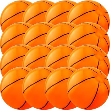 Imagem de Bola inflável de praia esportiva de 40,6 cm, bola inflável de basquete, beisebol, futebol, futebol, inflável, praia, esportes, festa, verão, piscina, brinquedos aquáticos (basquetebol)
