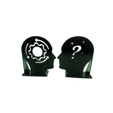 Imagem de Suporte De Livros Aparadores de Livros Do Conhecimento Pensamento Antes/Depois Aparador de Livros para Estante Aparador de Livros Decorativo Aparador de Livros