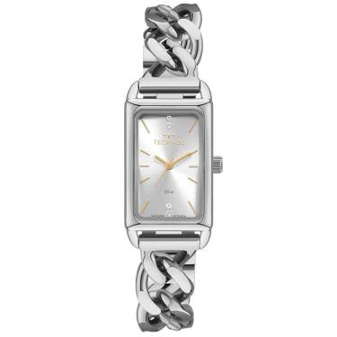 Imagem de Relógio Technos Feminino Ref: 2035neb/1k Bracelete Retangular Prateado