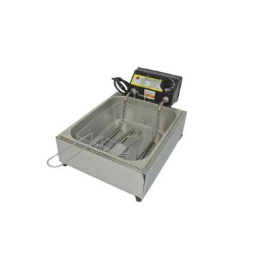 Imagem de Fritadeira Elétrica Profissional Inox Cuba 5l Óleo Econômica - Clicksh