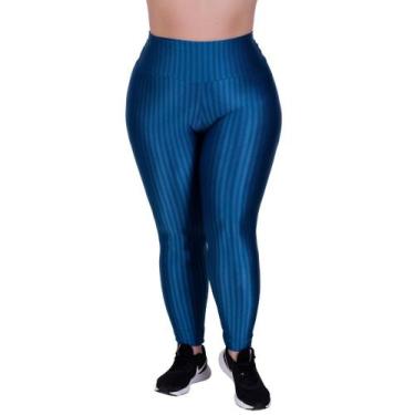 Imagem de Calça Plus Size de Academia Moda Fitness Feminina Legging 3D Cintura A